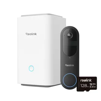 REOLINK bezpečnostné video zvonček D340B + Hub 1 + 128GB microSD