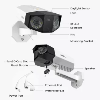 REOLINK bezpečnostná kamera Duo Series P750, Duo 3 PoE, 4MP