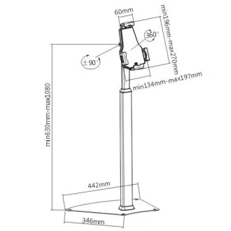 Stojan na tablety uzamykateľný Fiber Mounts TAGATA2