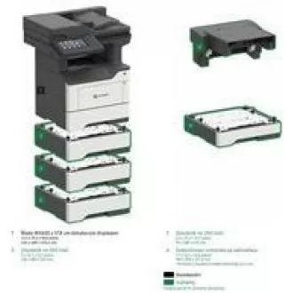 LEXMARK Multifunkčná ČB tlačiareň MX622adhe, A4, 47ppm, 2048MB, farebný LCD displej, duplex, DADF, USB 2.0, LAN,