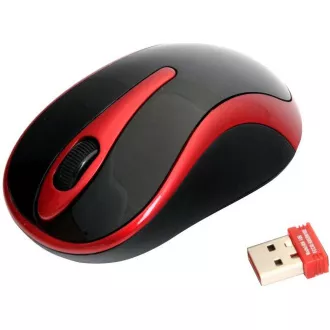 A4tech G3-280N, V-Track, bezdrôtová optická myš, 2.4GHz, 10m dosah, čierno-červená