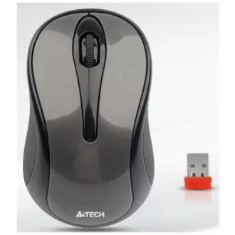 A4tech G3-280N, V-Track, bezdrôtová optická myš, 2.4GHz, 10m dosah, šedo-čierna