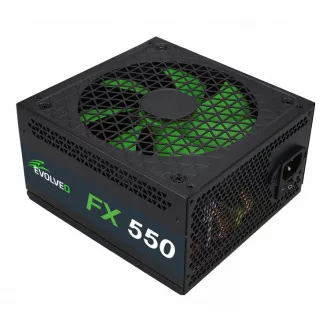 EVOLVEO FX 550, zdroj 550W ATX, 14cm, tichý, 80+ White, záruka 3 roky, čierny