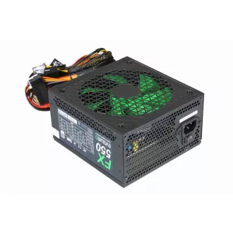 EVOLVEO FX 550, zdroj 550W ATX, 14cm, tichý, 80+ White, záruka 3 roky, čierny