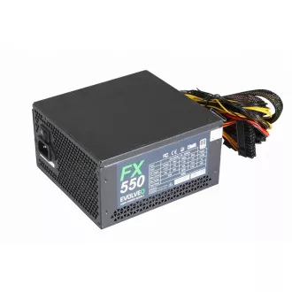 EVOLVEO FX 550, zdroj 550W ATX, 14cm, tichý, 80+ White, záruka 3 roky, čierny