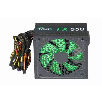 EVOLVEO FX 550, zdroj 550W ATX, 14cm, tichý, 80+ White, záruka 3 roky, čierny