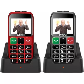 EVOLVEO EasyPhone EB, mobilný telefón pre seniorov s nabíjacím stojanom, červená EVOLVEO EasyPhone EB, mobilný telefón pre seniorov s nabíjacím stojanom, červená