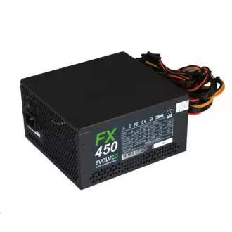 EVOLVEO FX 450, zdroj 450W ATX, 14cm, tichý, 80+ White, záruka 3 roky, čierny