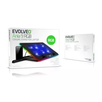 EVOLVEO Ania 9 RGB, nastaviteľný podstavec pre notebook