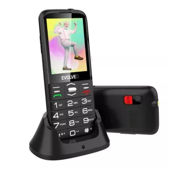 EVOLVEO EasyPhone XO, mobilný telefón pre seniorov s nabíjacím stojanom, čierna EVOLVEO EasyPhone XO, mobilný telefón pre seniorov s nabíjacím stojanom, čierna