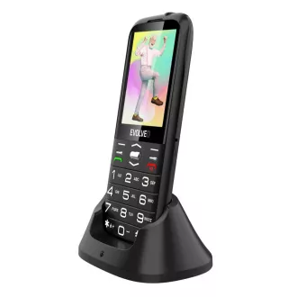 EVOLVEO EasyPhone XO, mobilný telefón pre seniorov s nabíjacím stojanom, čierna EVOLVEO EasyPhone XO, mobilný telefón pre seniorov s nabíjacím stojanom, čierna