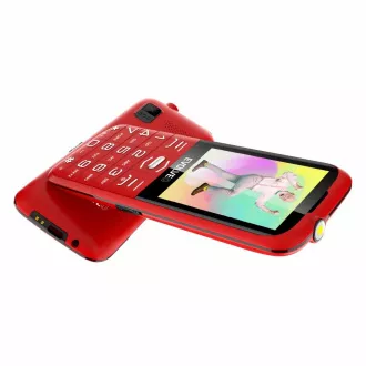 EVOLVEO EasyPhone XO, mobilný telefón pre seniorov s nabíjacím stojanom, červená