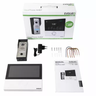 EVOLVEO DoorPhone AHD7, Sada domáceho WiFi videotelefónu s ovládaním brány alebo dverí biely monitor EVOLVEO DoorPhone AHD7, Sada domáceho WiFi videotelefónu s ovládaním brány alebo dverí biely monitor