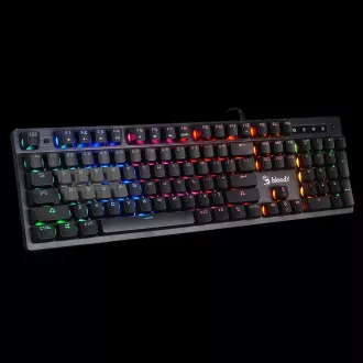 A4tech Bloody Klávesnica B500N, herná klávesnica, mechanická, drôtová, Mecha-Like Switch, CZ/SK, Čierna