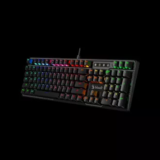 A4tech Bloody Klávesnica B750N, herná klávesnica, mechanická, drôtová, Green Switch, CZ/SK, Čierna