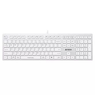 A4tech Klávesnica FX50, kancelárska klávesnica, membránová, bezdrôtová, CZ/SK, Biela