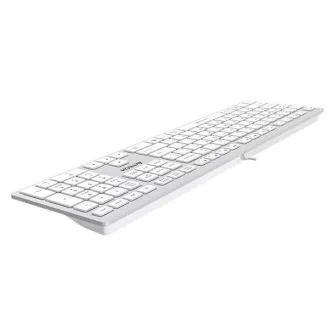 A4tech Klávesnica FX50, kancelárska klávesnica, membránová, bezdrôtová, CZ/SK, Biela