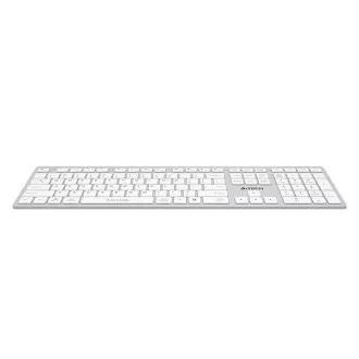 A4tech Klávesnica FX50, kancelárska klávesnica, membránová, bezdrôtová, CZ/SK, Biela