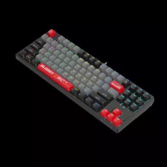 A4tech Bloody Klávesnica S87, herná klávesnica, mechanická, drôtová, Red Switch, CZ/SK, Čierna