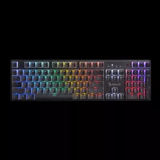 A4tech Bloody Podsvietená mechanická herná klávesnica S510R, Blue Switch, Pudding, USB, CZ, čierna