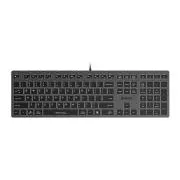 A4tech Klávesnica FX60, Podsvietená farebná, USB, CZ, šedá