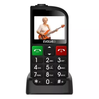 EVOLVEO Mobilný telefón pre seniorov s nabíjacím stojanom EasyPhone FL, čierna EVOLVEO Mobilný telefón pre seniorov s nabíjacím stojanom EasyPhone FL, čierna