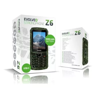 EVOLVEO StrongPhone Z6, vodotesný odolný Dual SIM telefón, lovecká kamufláž EVOLVEO StrongPhone Z6, vodotesný odolný Dual SIM telefón, lovecká kamufláž
