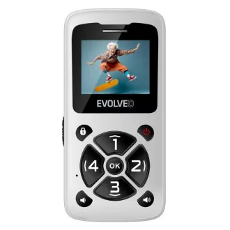 EVOLVEO Mobilný telefón pre seniorov EasyPhone ID, biela