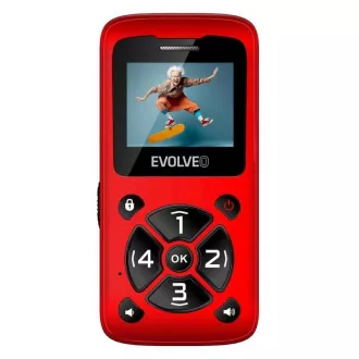 EVOLVEO Mobilný telefón pre seniorov EasyPhone ID, červená