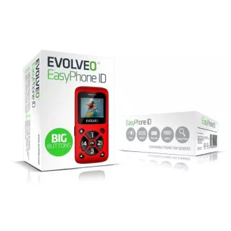 EVOLVEO Mobilný telefón pre seniorov EasyPhone ID, červená