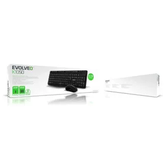 EVOLVEO Set klávesnice a myši K1050, Bezdrôtové 2.4GHz, CZ+SK, čierna