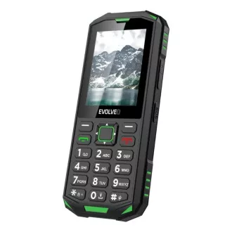EVOLVEO StrongPhone X5, vodotesný odolný Dual SIM telefón, čierno-zelená