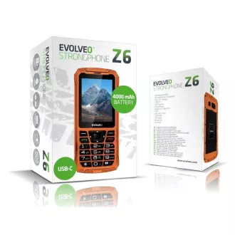 EVOLVEO StrongPhone Z6, vodotesný odolný Dual SIM telefón, oranžová