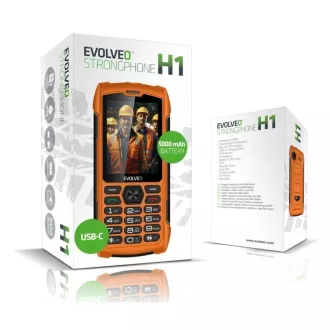 EVOLVEO StrongPhone H1, vodotesný odolný Dual SIM telefón, oranžová EVOLVEO StrongPhone H1, vodotesný odolný Dual SIM telefón, oranžová