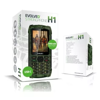 EVOLVEO StrongPhone H1, vodotesný odolný Dual SIM telefón, kamufláž EVOLVEO StrongPhone H1, vodotesný odolný Dual SIM telefón, kamufláž