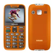 EVOLVEO EasyPhone XR, mobilný telefón pre seniorov s nabíjacím stojanom, oranžová