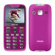 EVOLVEO EasyPhone XR, mobilný telefón pre seniorov s nabíjacím stojanom, ružová