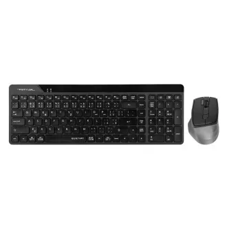 A4tech FG2400 Air2, bezdrôtový kancelársky set klávesnica s myšou, CZ, čierna
