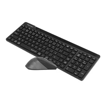 A4tech FG2400 Air2, bezdrôtový kancelársky set klávesnica s myšou, CZ, čierna