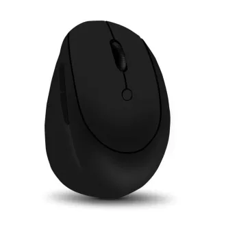 EVOLVEO LadyErgo, tichá vertikálna ergonomická myš, 2.4GHz, čierna