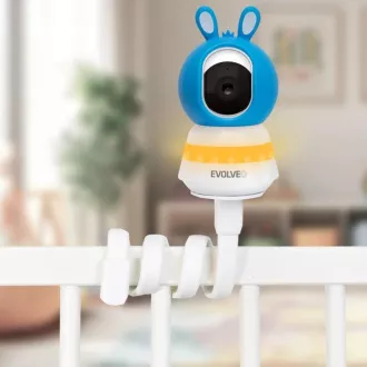 EVOLVEO Baby Monitor N5, Set videoopatrovateľky s 360 ° dohľadom, obojsmernou komunikáciou a uspávankami, modrá EVOLVEO Baby Monitor N5, Set videoopatrovateľky s 360 ° dohľadom, obojsmernou komunikáciou a uspávankami, modrá