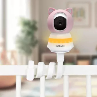 EVOLVEO Baby Monitor N5, Set videoopatrovateľky s 360 ° dohľadom, obojsmernou komunikáciou a uspávankami, ružová EVOLVEO Baby Monitor N5, Set videoopatrovateľky s 360 ° dohľadom, obojsmernou komunikáciou a uspávankami, ružová