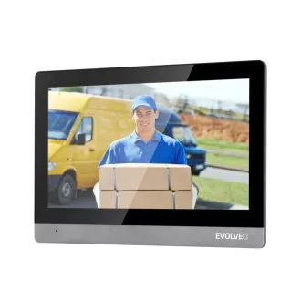 EVOLVEO DoorPhone AHD10, Sada domáceho WiFi videotelefónu s ovládaním dverí a RFID, čierno strieborný 10" monitor, 32GB