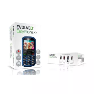 EVOLVEO EasyPhone XS, mobilný telefón pre seniorov, modrá
