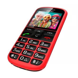 EVOLVEO EasyPhone XS, mobilný telefón pre seniorov, červená