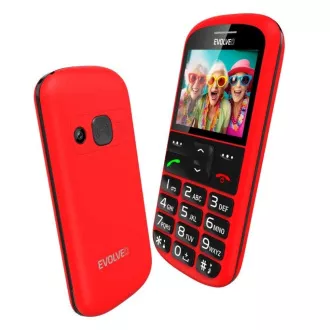 EVOLVEO EasyPhone XS, mobilný telefón pre seniorov, červená