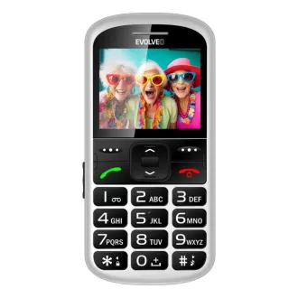 EVOLVEO EasyPhone XS, mobilný telefón pre seniorov, biela