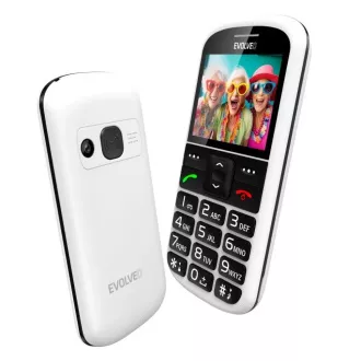 EVOLVEO EasyPhone XS, mobilný telefón pre seniorov, biela