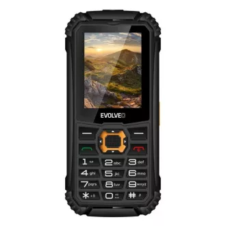 EVOLVEO StrongPhone Q1, vodotesný odolný Dual SIM telefón, čierno-oranžový