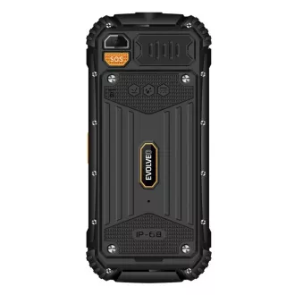 EVOLVEO StrongPhone Q1, vodotesný odolný Dual SIM telefón, čierno-oranžový